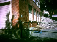 asphalt brick camera:digital_harinezumi exterior fence garage_door industrial orientation:landscape pallet photographer:deaddeaddeath stone // 1600x1200 // 230KB