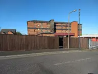 asphalt brick camera:phone city exterior fence orientation:landscape photographer:lunaticker road sidewalk wood // 1380x1035 // 223KB