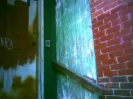 brick building camera:digital_harinezumi door exterior industrial keypad metal orientation:landscape photographer:deaddeaddeath rust weathered wood // 1600x1200 // 156KB