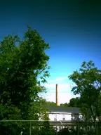 camera:digital_harinezumi exterior fence orientation:portrait photographer:deaddeaddeath plant road sidewalk smokestack tower tree // 1200x1600 // 218KB