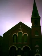 arch camera:digital_harinezumi catholic church cross exterior orientation:landscape orientation:portrait photographer:deaddeaddeath religion sky steeple window // 1200x1600 // 53KB