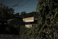 camera:fujifilm_x100 dirty exterior industrial orientation:landscape photographer:deaddeaddeath plant power_line sign text tree // 1728x1152 // 379KB