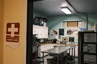 appliance camera:fujifilm_x100 fridge interior kitchen orientation:landscape photographer:deaddeaddeath sink steel table text // 1728x1152 // 237KB