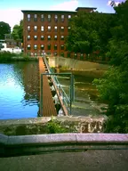 brick building camera:digital_harinezumi city concrete dam exterior mill orientation:portrait photographer:deaddeaddeath plant river tree water // 1200x1600 // 252KB