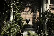 arch brick camera:fujifilm_x100 flower fountain greenhouse interior ivy orientation:landscape photographer:deaddeaddeath plant water // 1728x1152 // 396KB